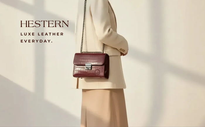 Obsidian Executive Leather Briefcase - Maroon colour