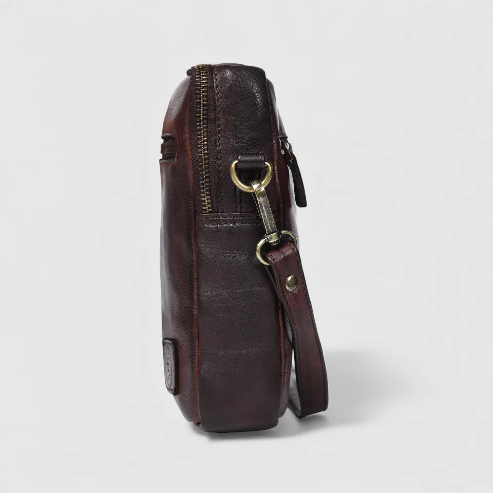 OxBlood Trail Leather Sling Bag – Maroon color