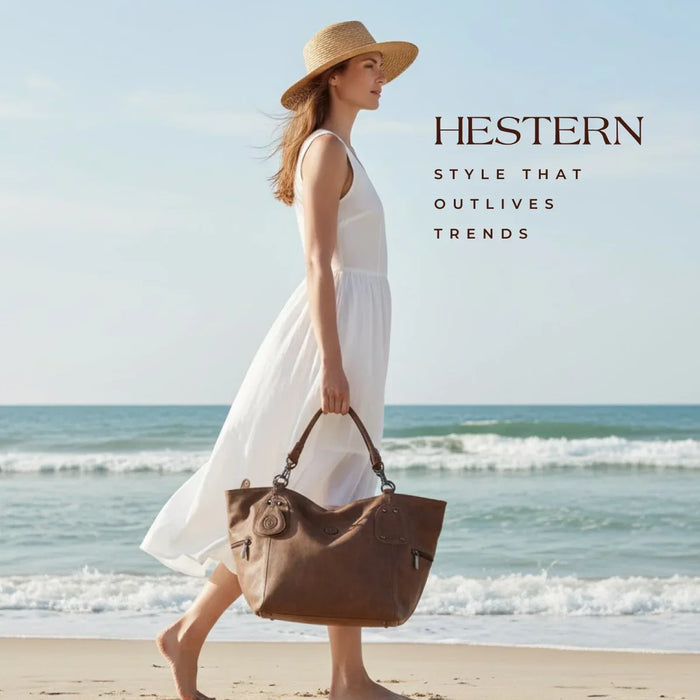 Monarch Luxe Suede Leather Convertible Tote Handbag – Coffee Brown