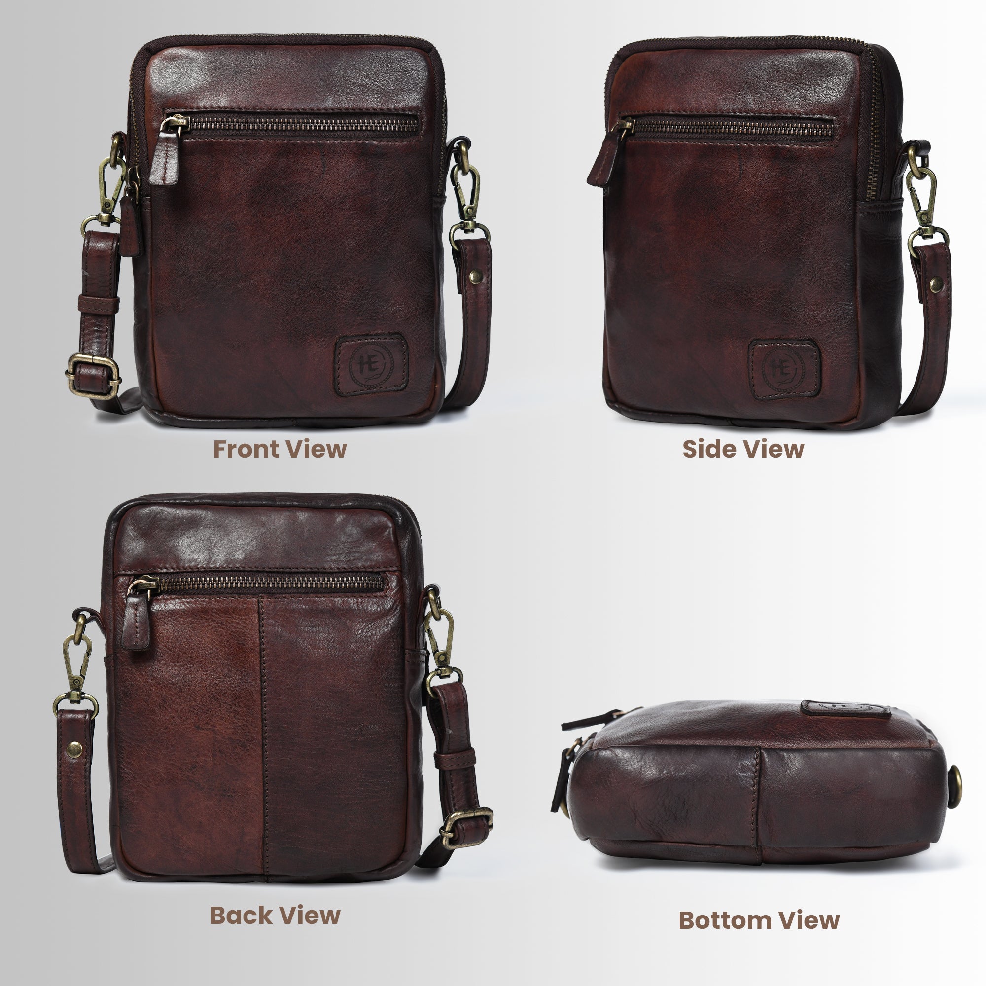 OxBlood Trail Leather Sling Bag – Maroon color