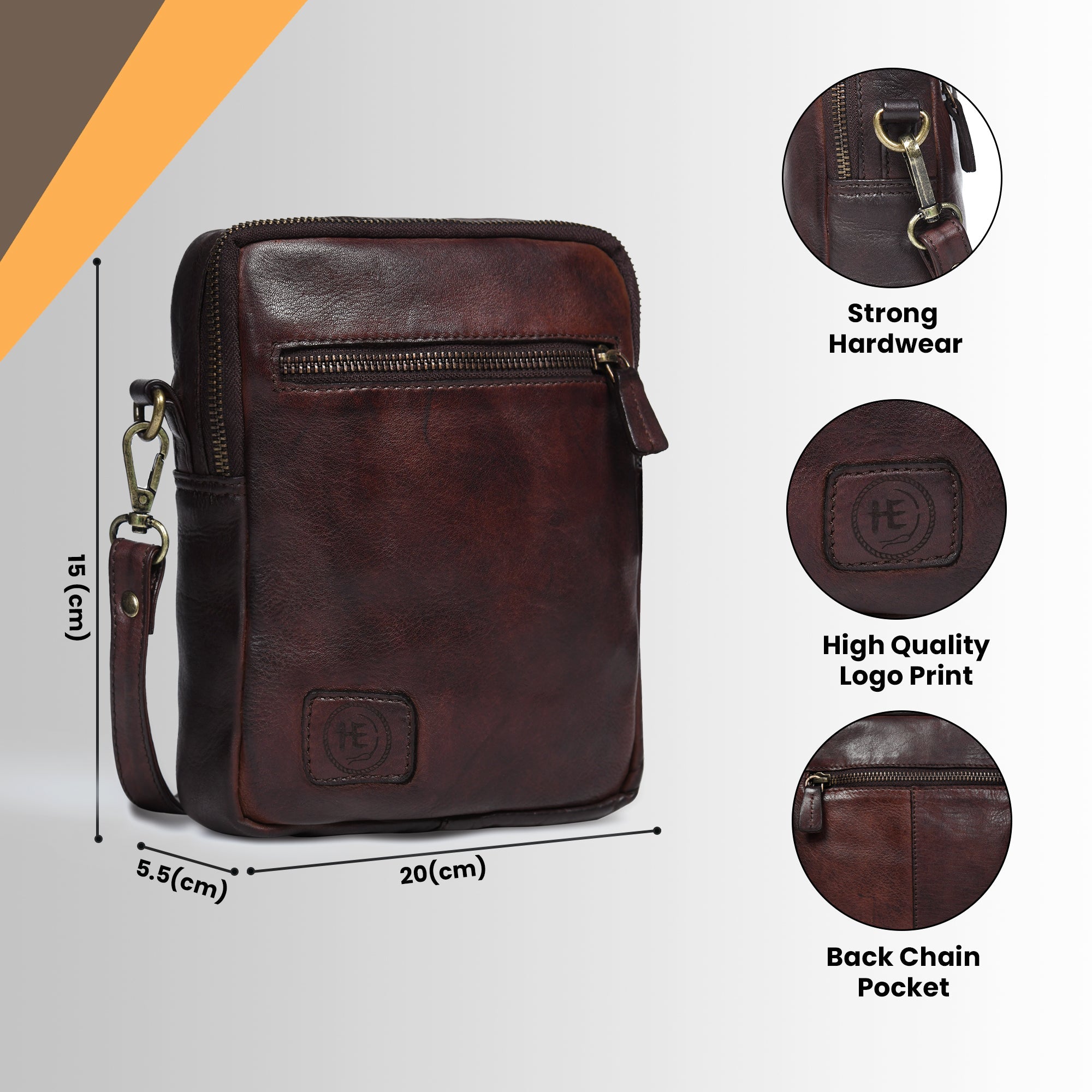 OxBlood Trail Leather Sling Bag – Maroon color