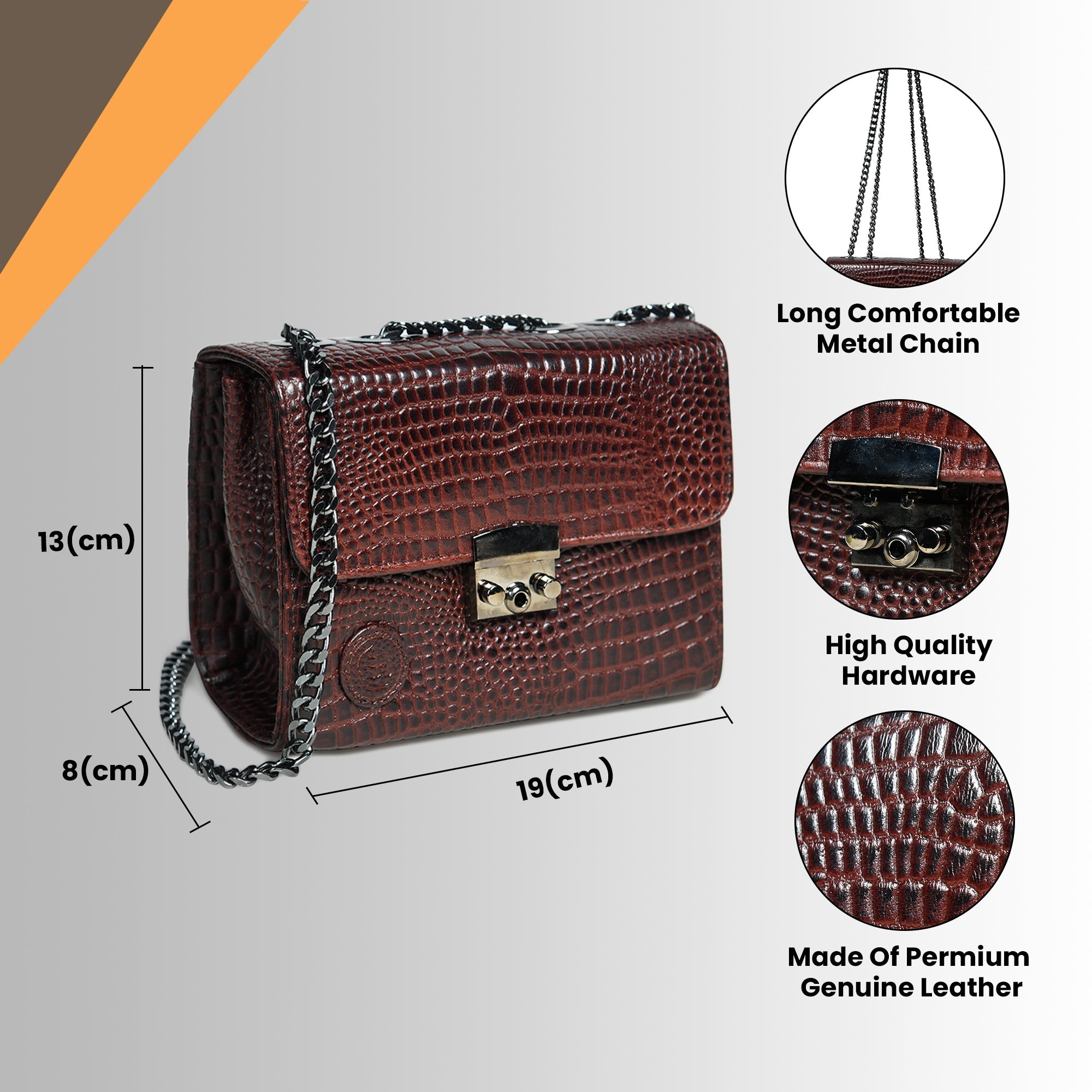 Obsidian Executive Leather Briefcase - Maroon colour