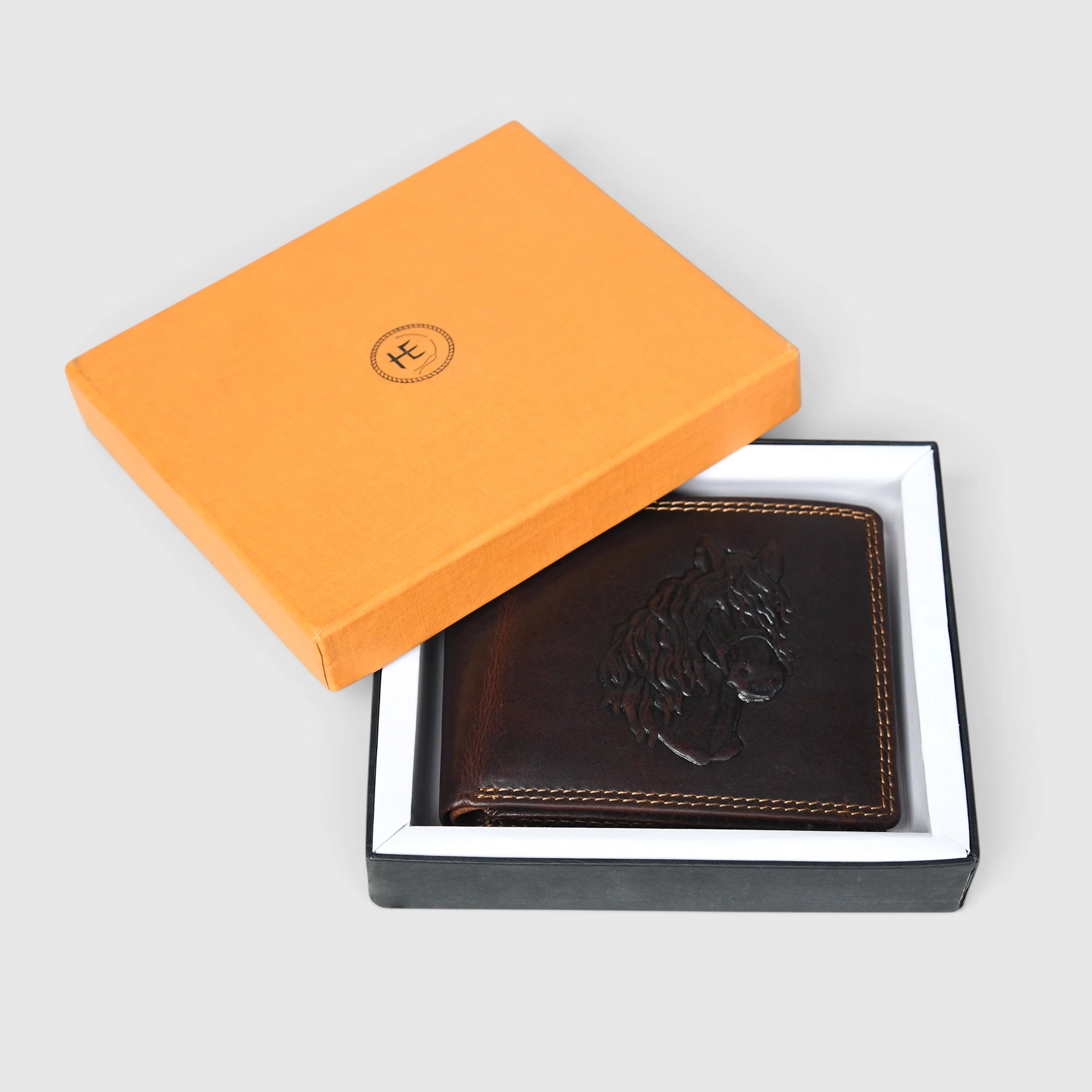 Stallion Crest Vintage Leather Bifold Wallet – Brown Colour