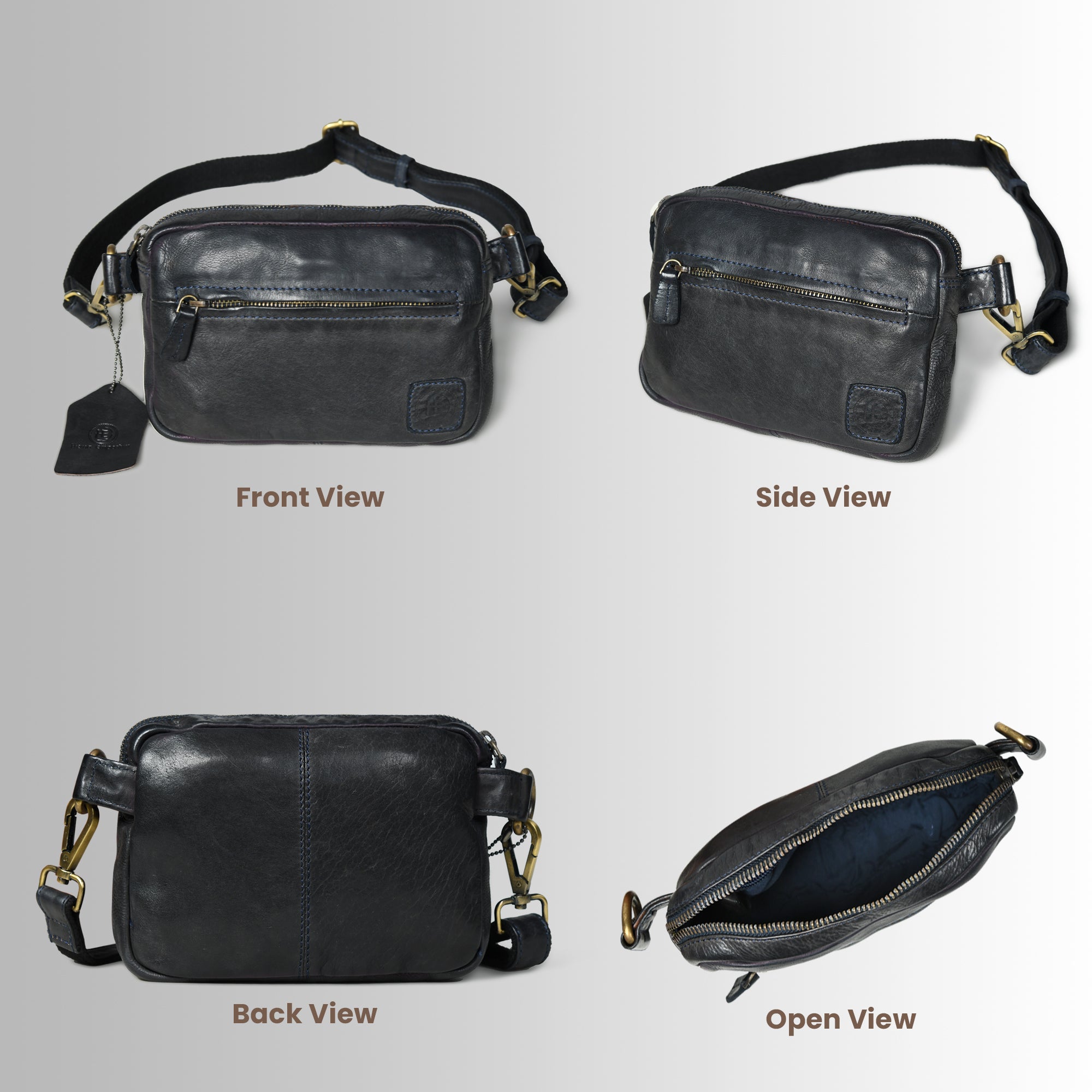 Urban Voyager Belt Bag - Black Colour