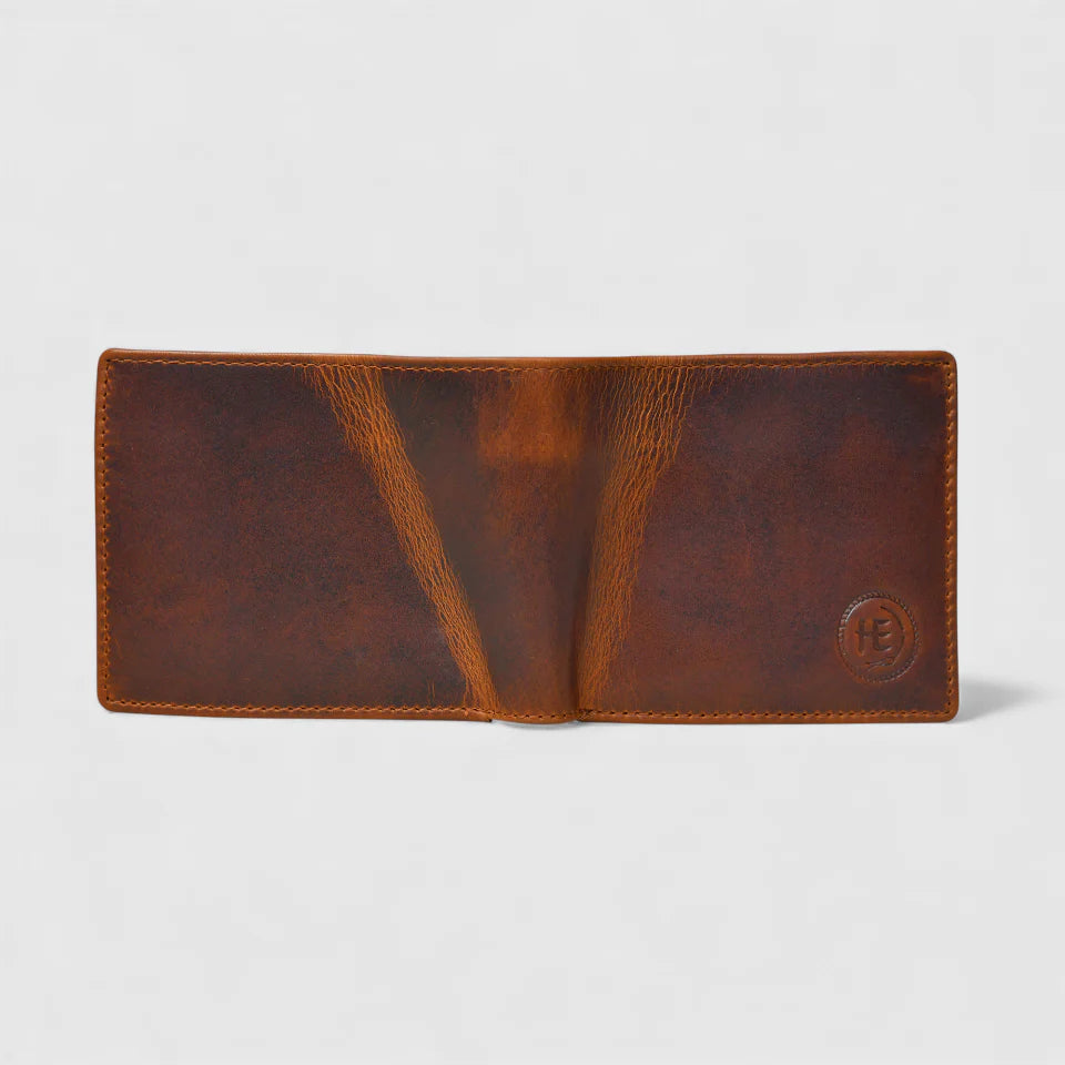 Vintage Leather RFID Wallet - Tan Colour