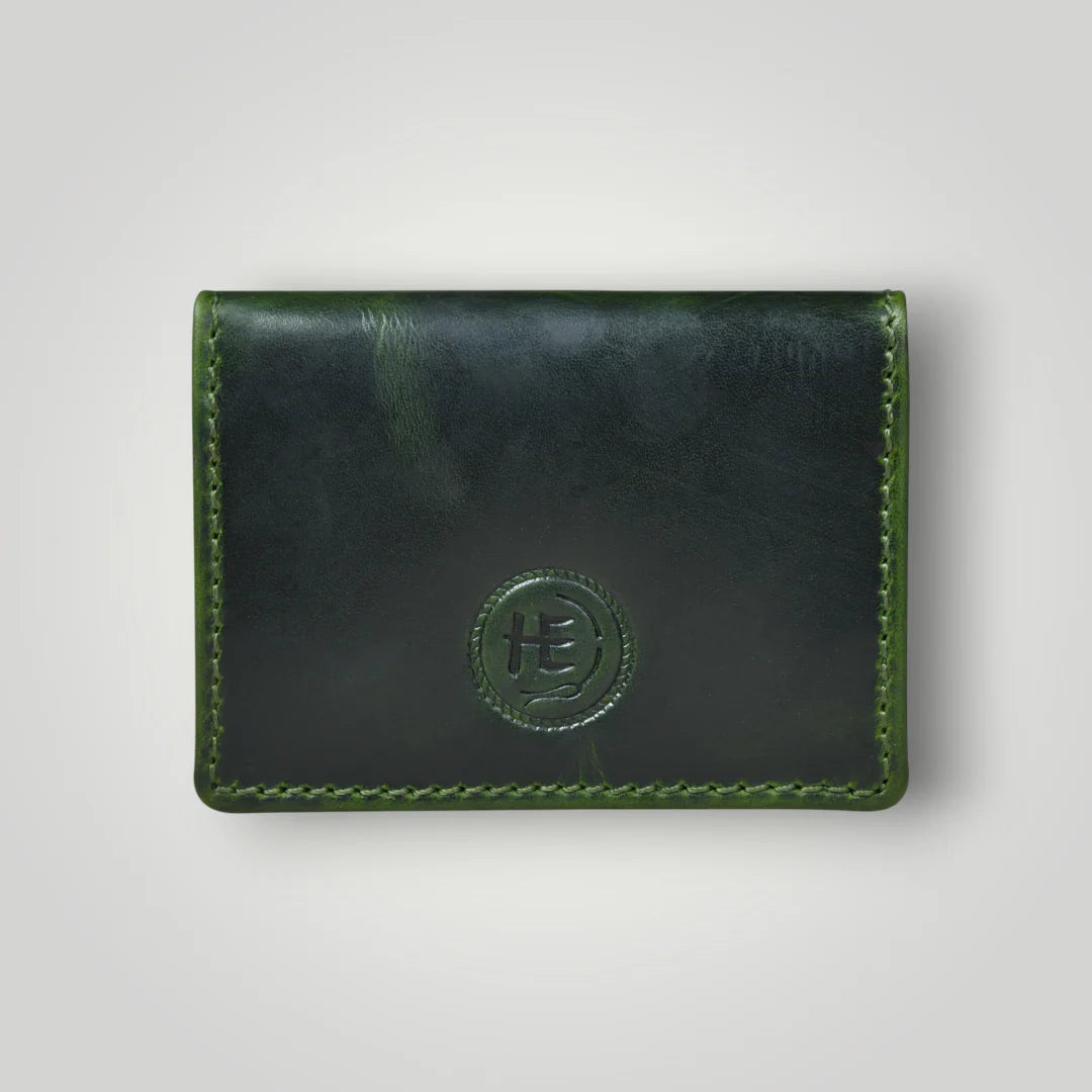 Classic Leather Card Wallet - Rich Green