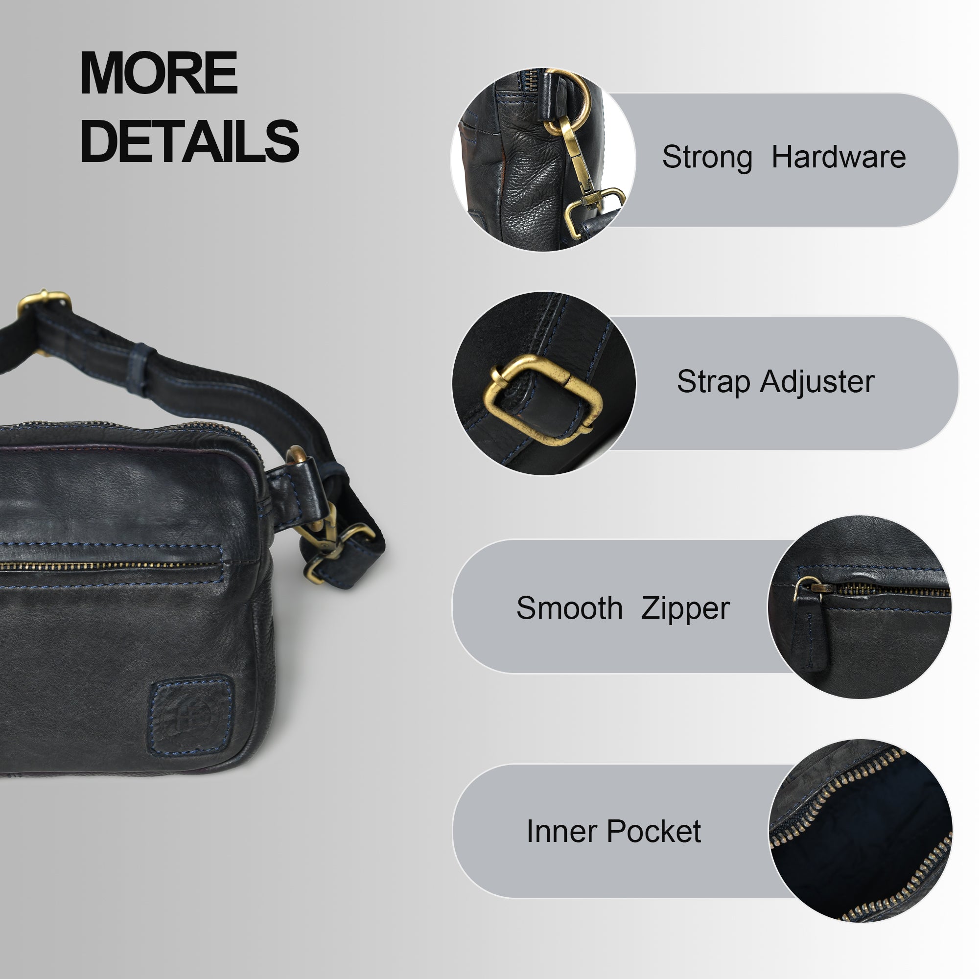 Urban Voyager Belt Bag - Black Colour