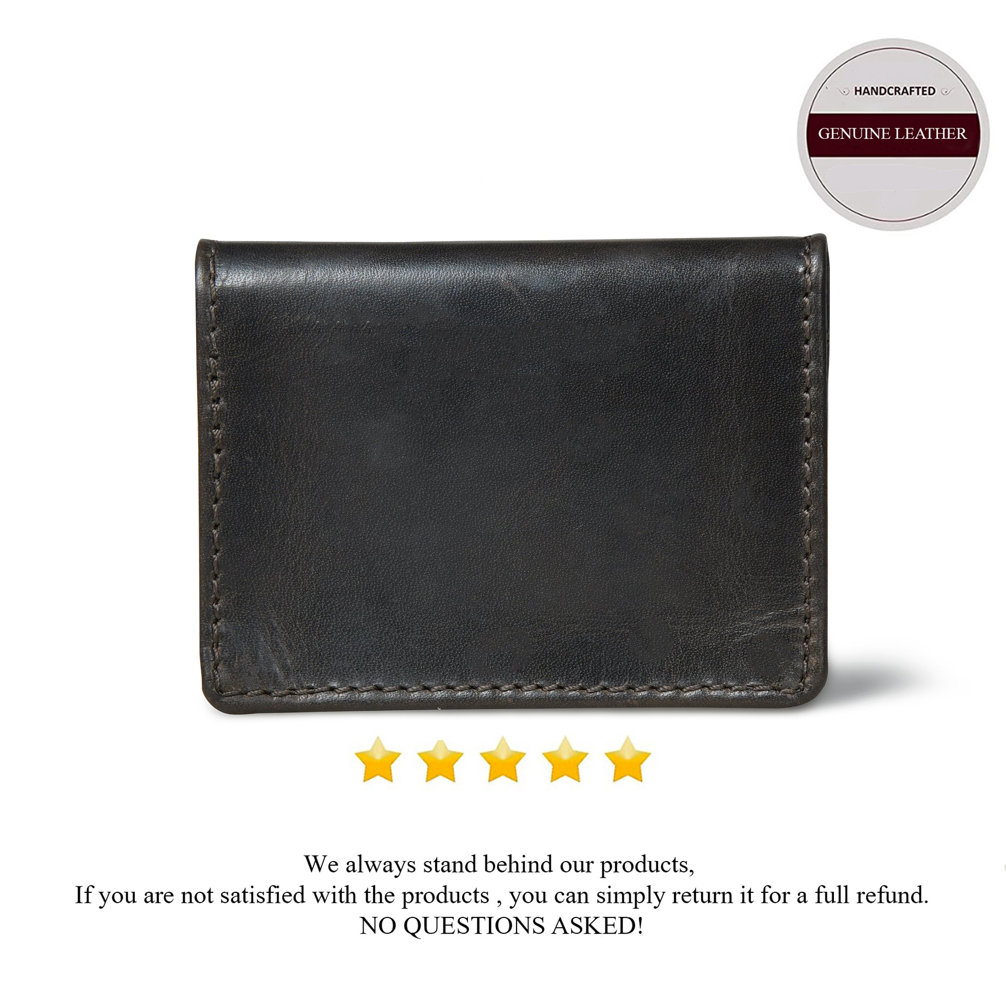 Classic Leather Card Wallet - Black Colour