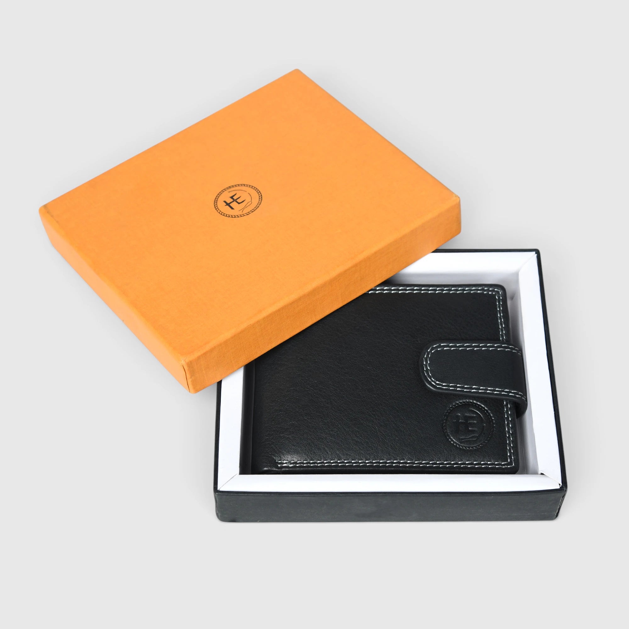 Executive Shield Leather Wallet – Classic Black