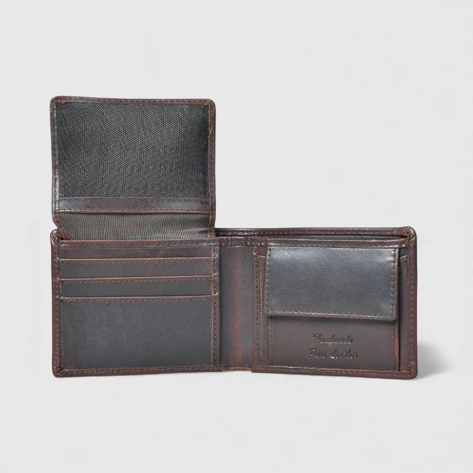 Vintage Leather RFID Wallet -Espresso brown (Gift)