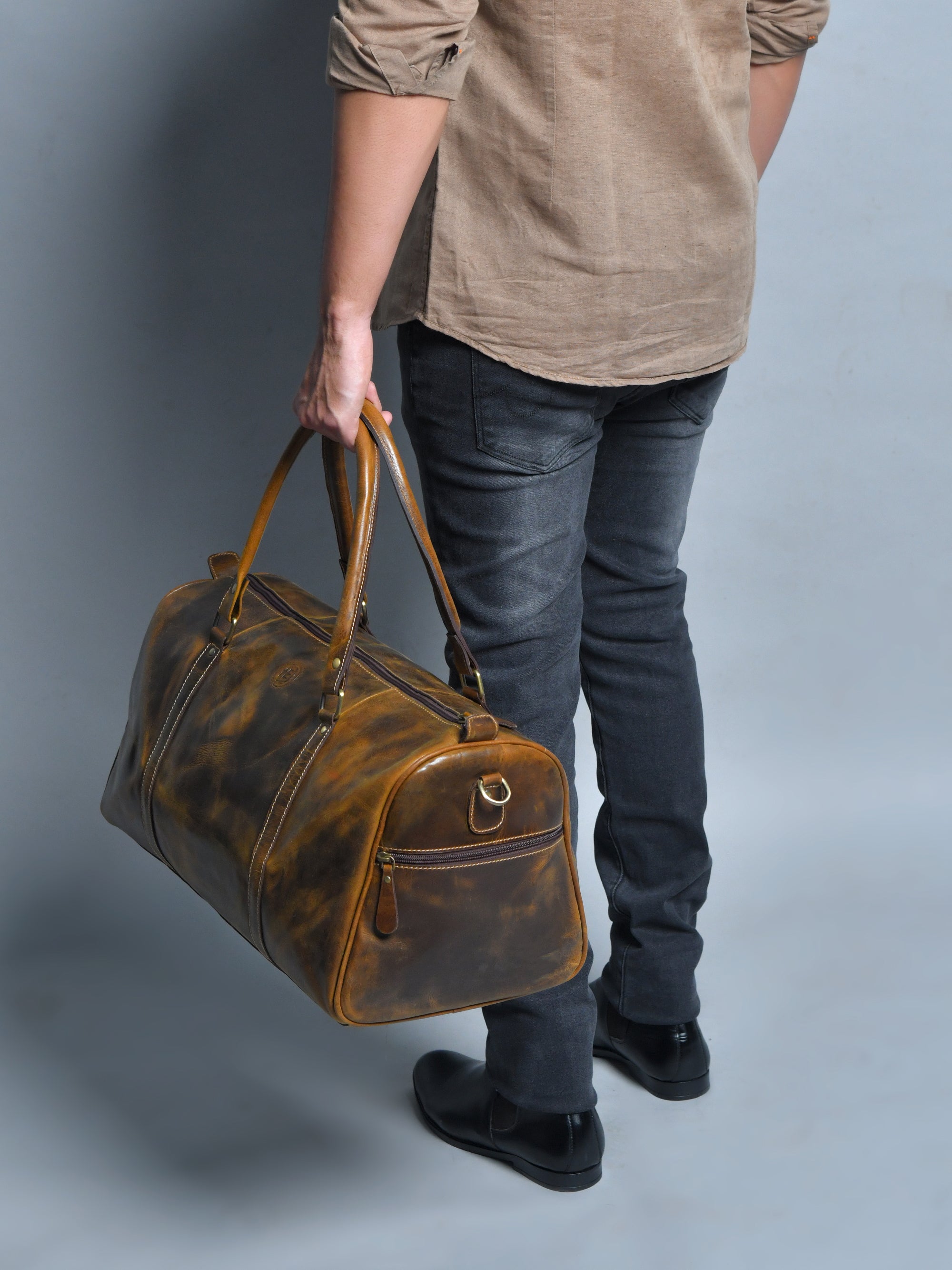 Voyager Vintage Leather Duffle Bag