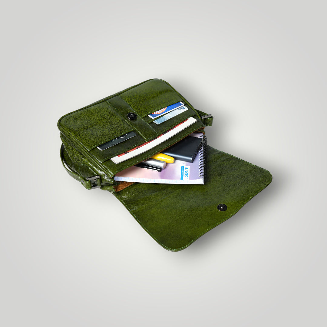 Midnight Opulence Satchel Bag - Olive Colour