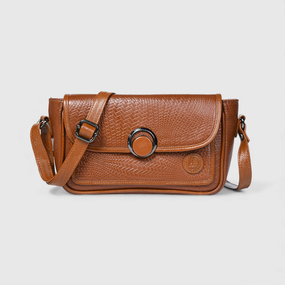 Chic Leather Women's Handbag - Maroon Colour