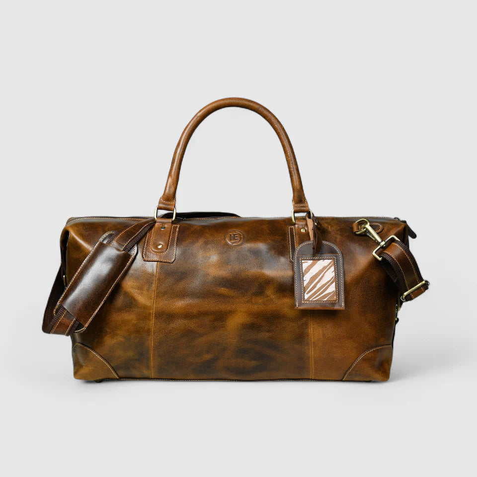 ＊6256＊　BEG 42 The Regent Voyager | Vintage Leather Travel Duffle for Stylish