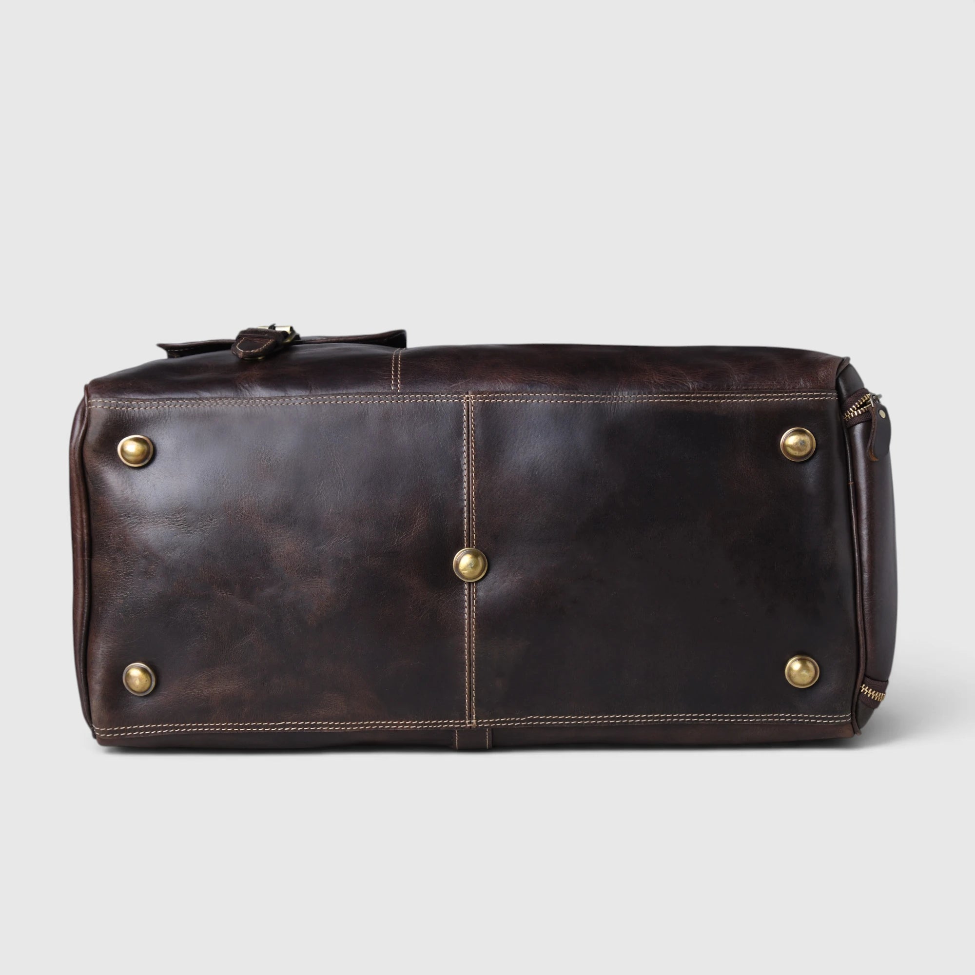The Odyssey Leather Travel Duffle - Espresso brown