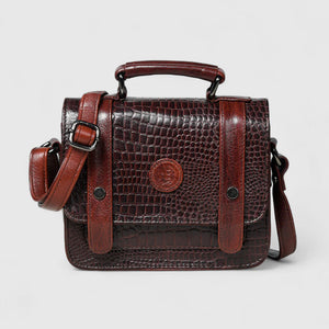 Urban Voyager Leather Belt Bag - Maroon color