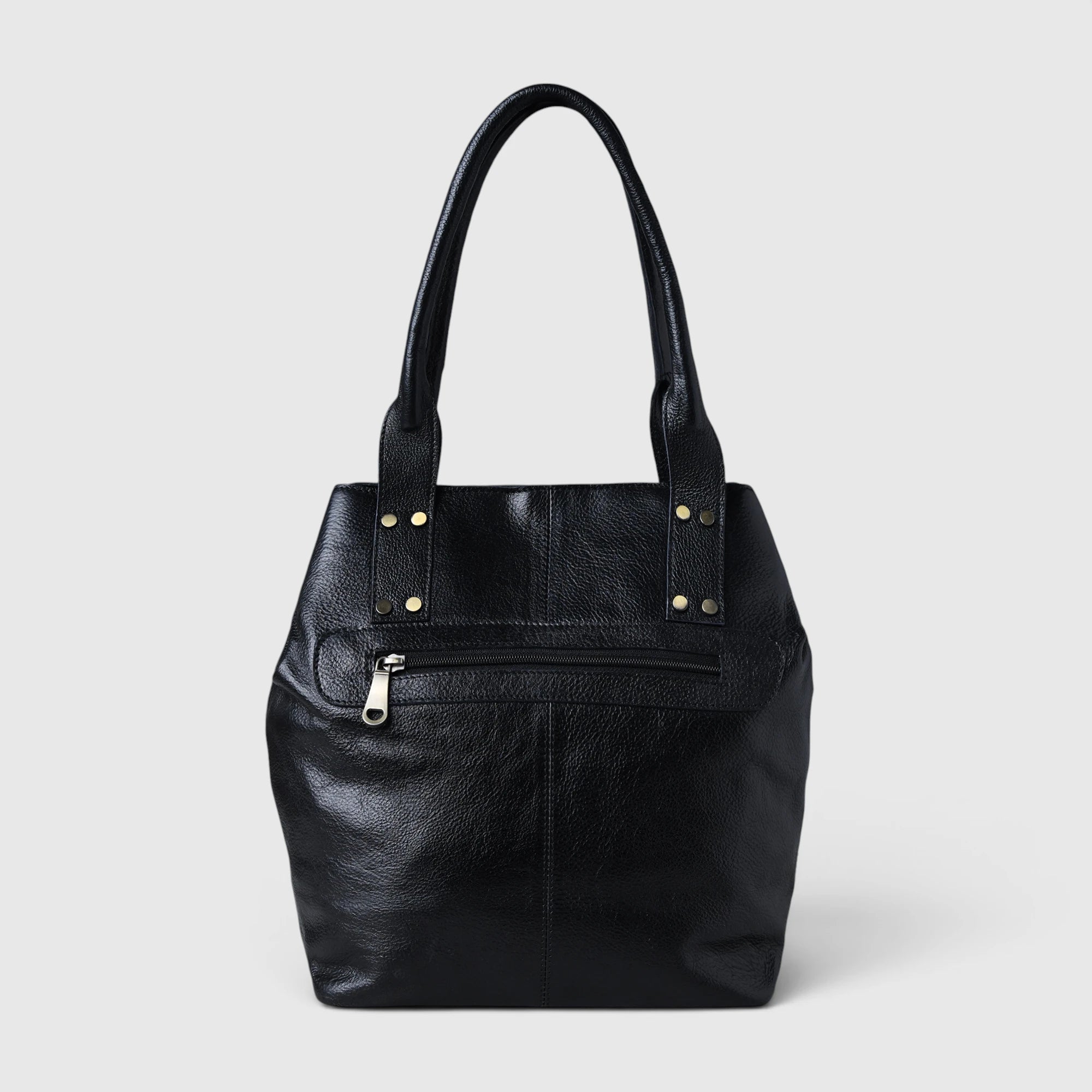 Aurelia Leather Carryall – Onyx Black