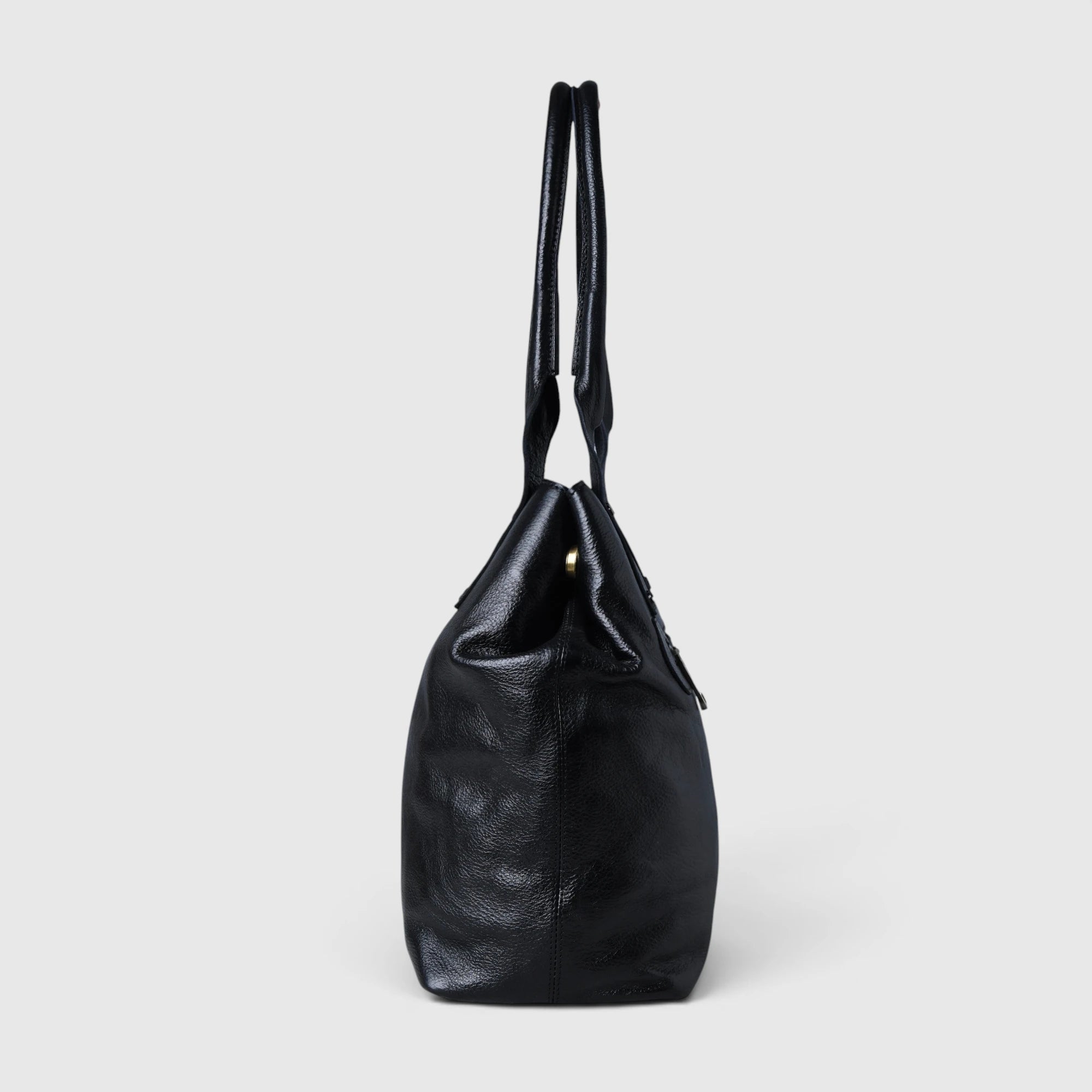 Aurelia Leather Carryall – Onyx Black