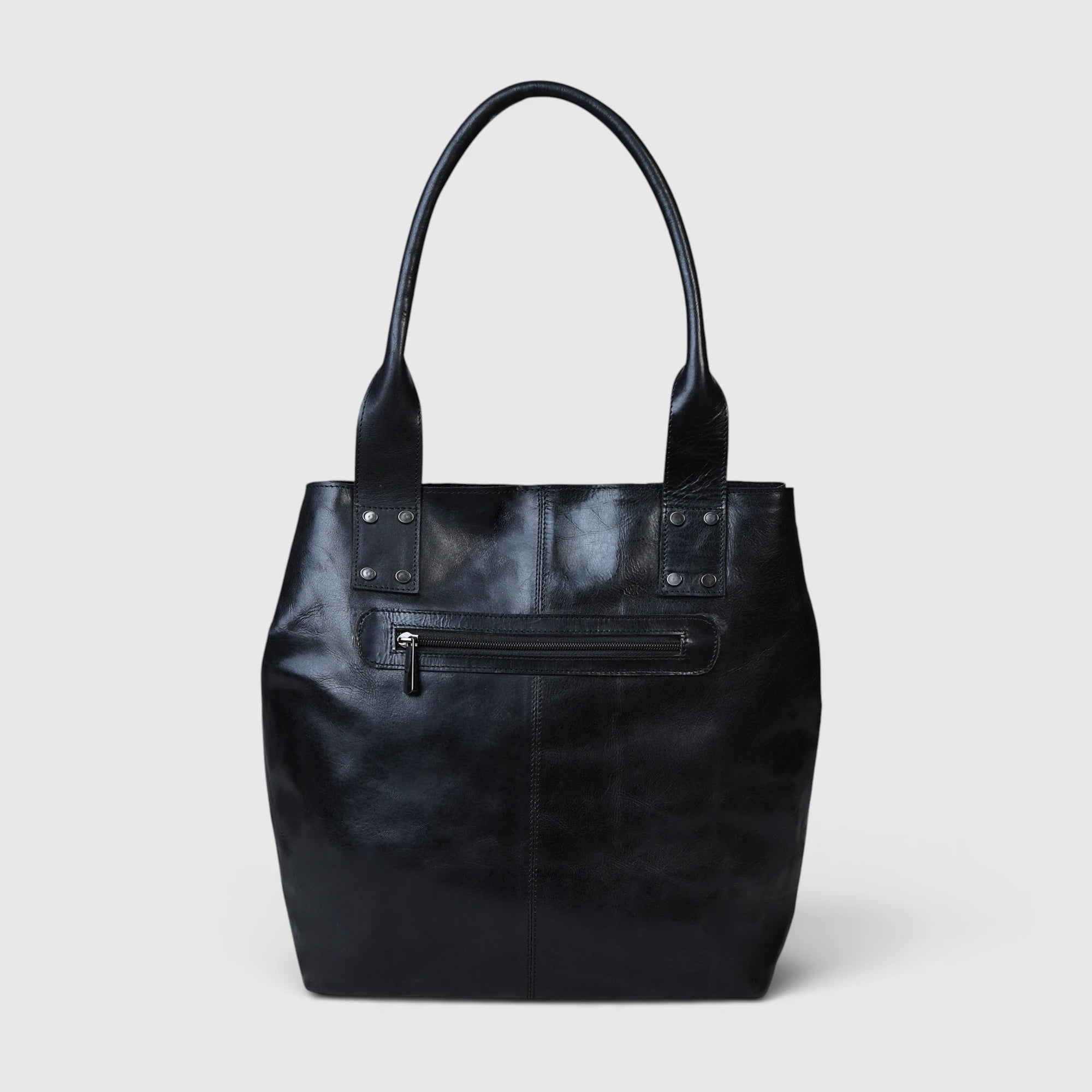 Aurelia Leather Carryall – Onyx Black