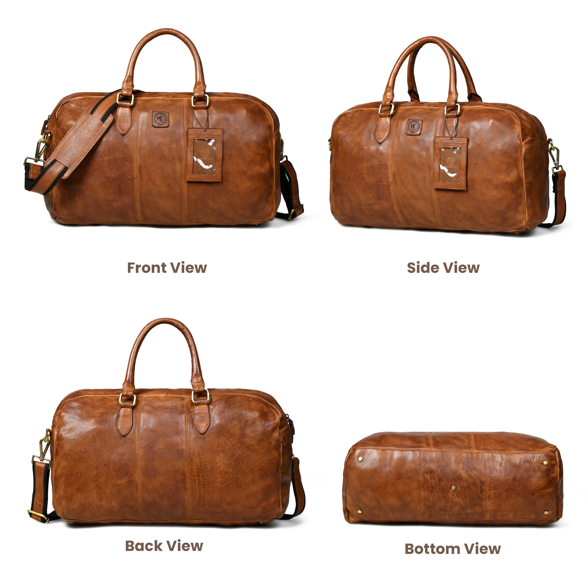 Imperium Luxe Leather Duffle - Brown Colour