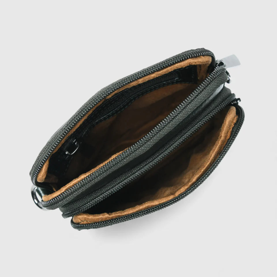 AmberStride Leather Sling Bag -  Rich Green
