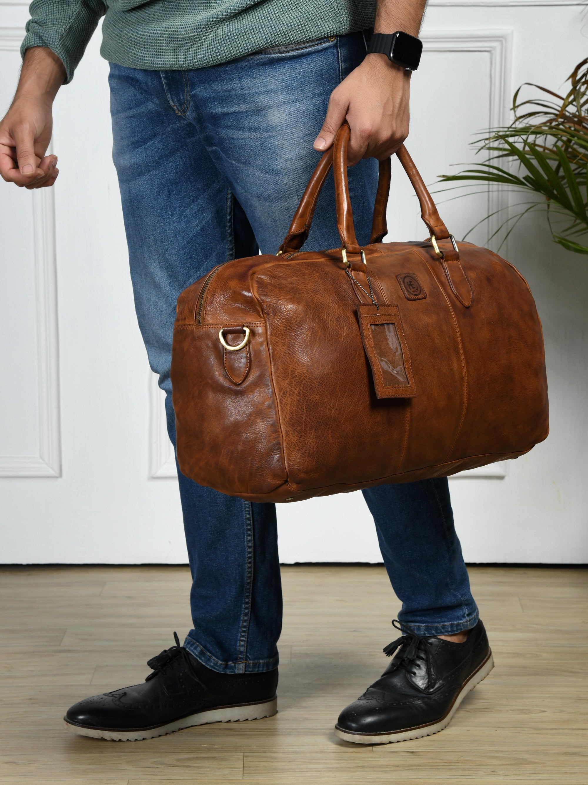 Imperium Luxe Leather Duffle - Brown Colour