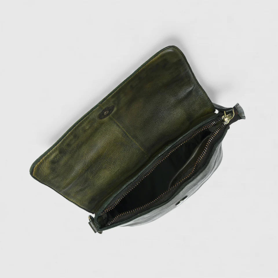 Verdant Crossbody Women's Leather Handbag - Olive Colour