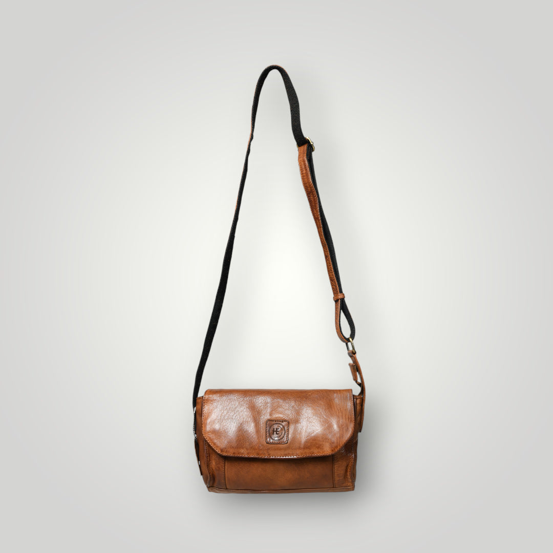 Heritage Leather Crossbody Bag - Brown Colour
