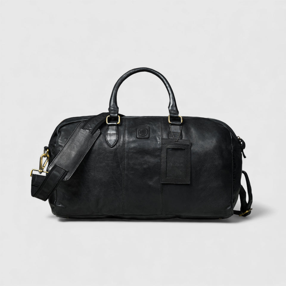 Imperium Luxe Leather Duffle Bag - Black Colour