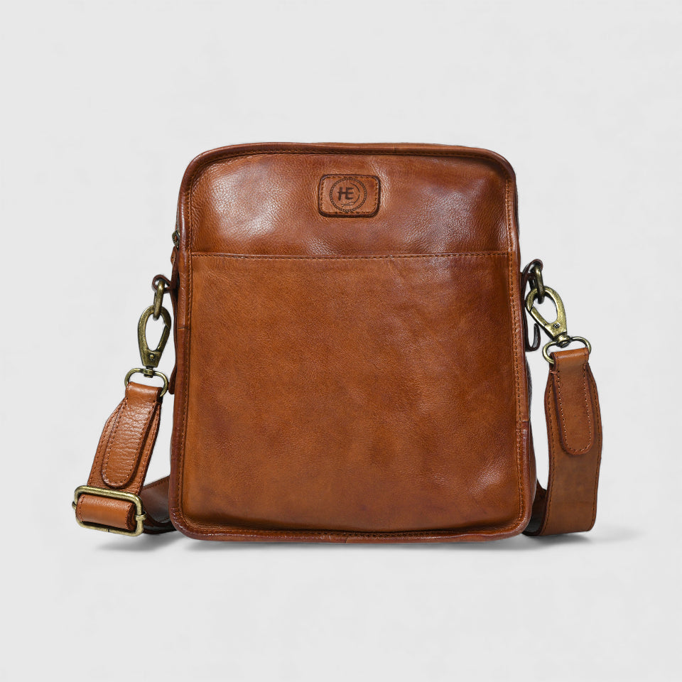 Verdant Trail Leather Sling Bag - Maroon Colour