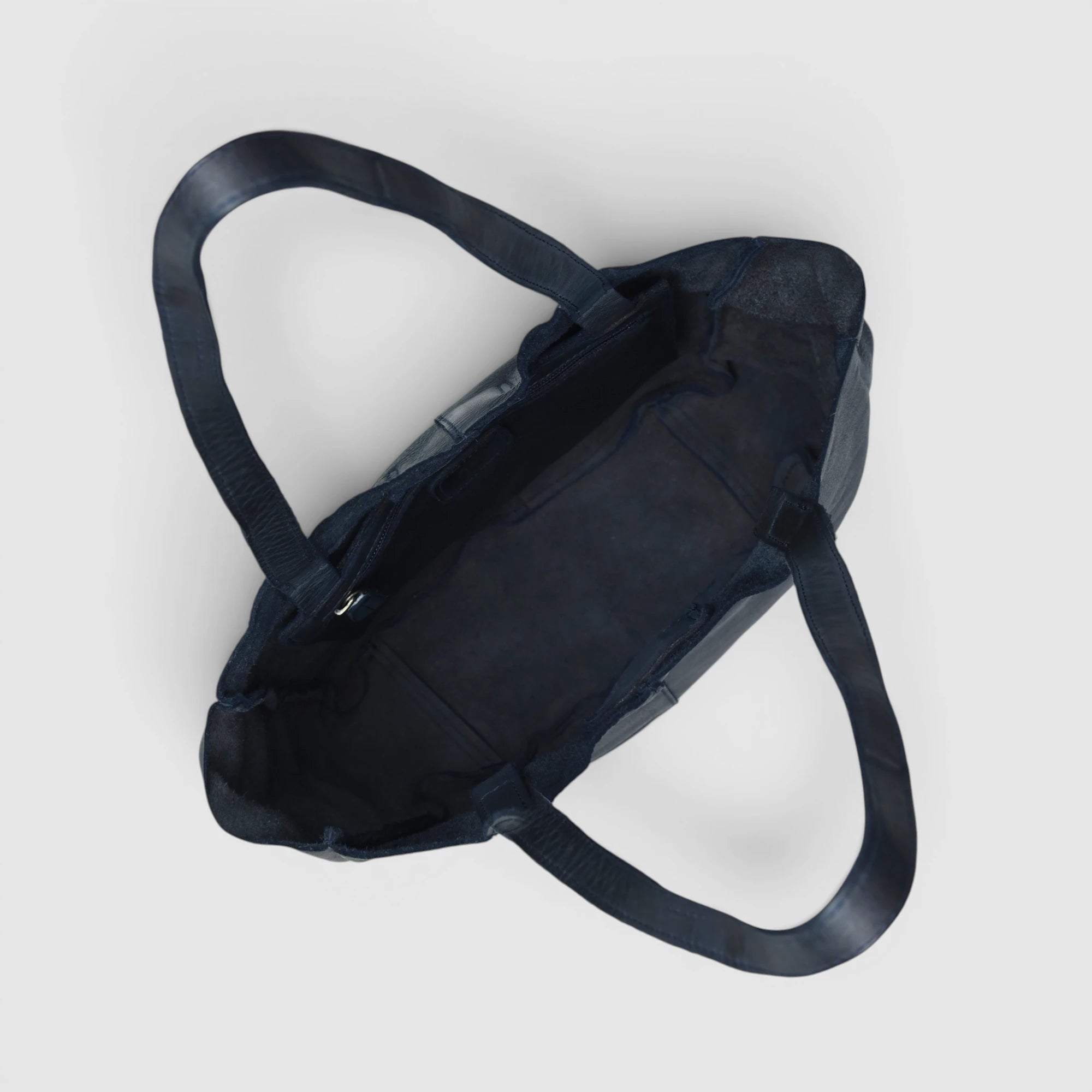 Hestern Midnight Classic Women’s Leather Tote - Navy Blue