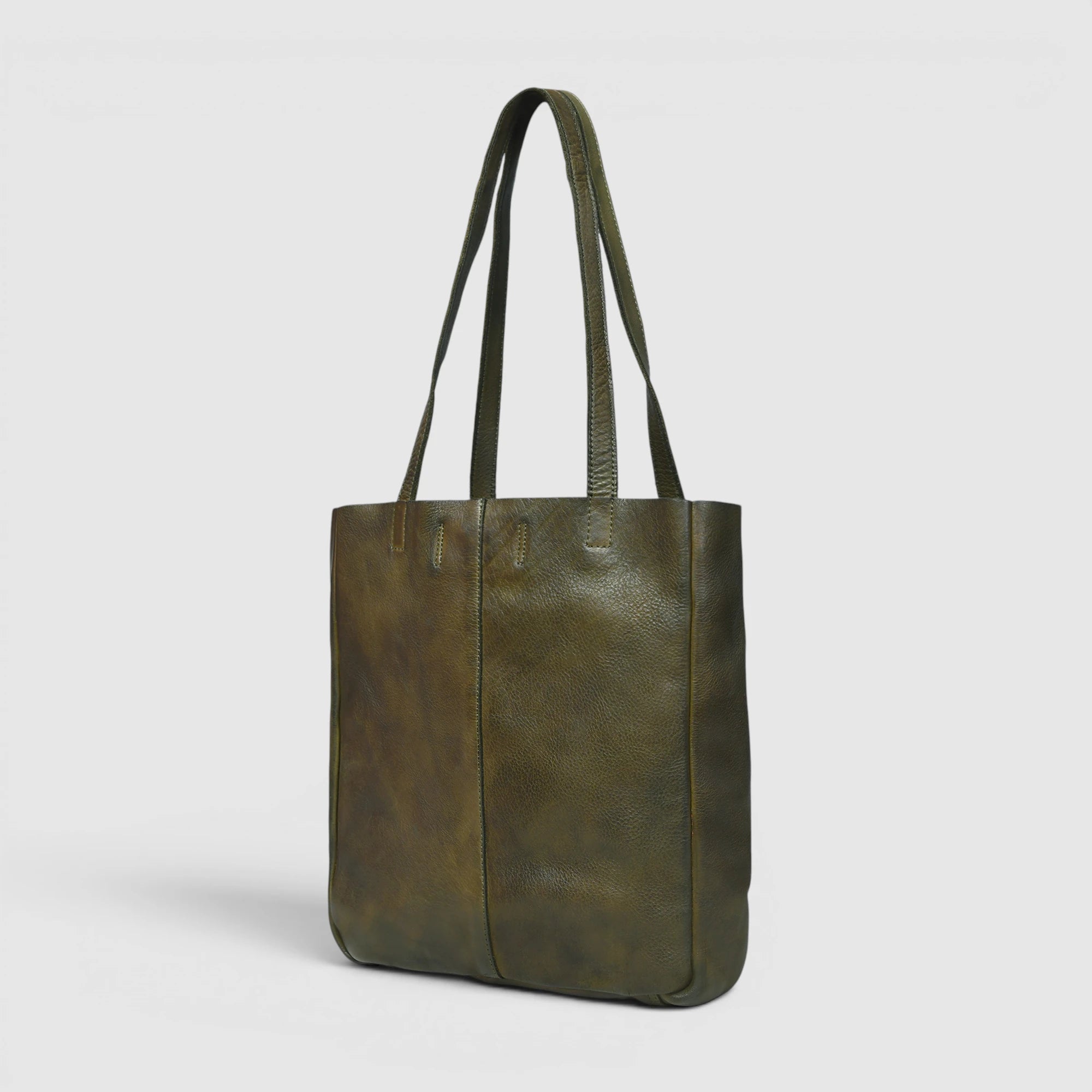 Hestern Midnight Classic Women’s Leather Tote - Forest Green