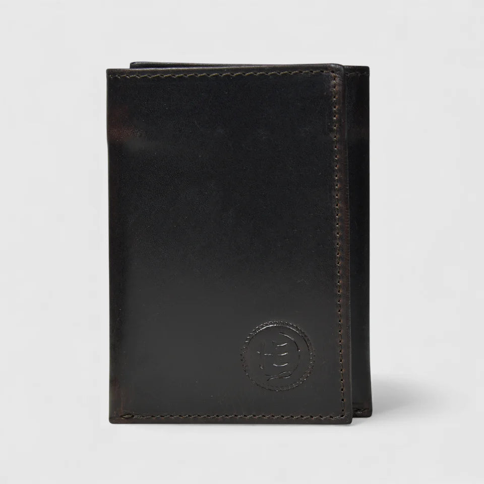Midnight Luxe Vertical Bifold Wallet - Black Colour