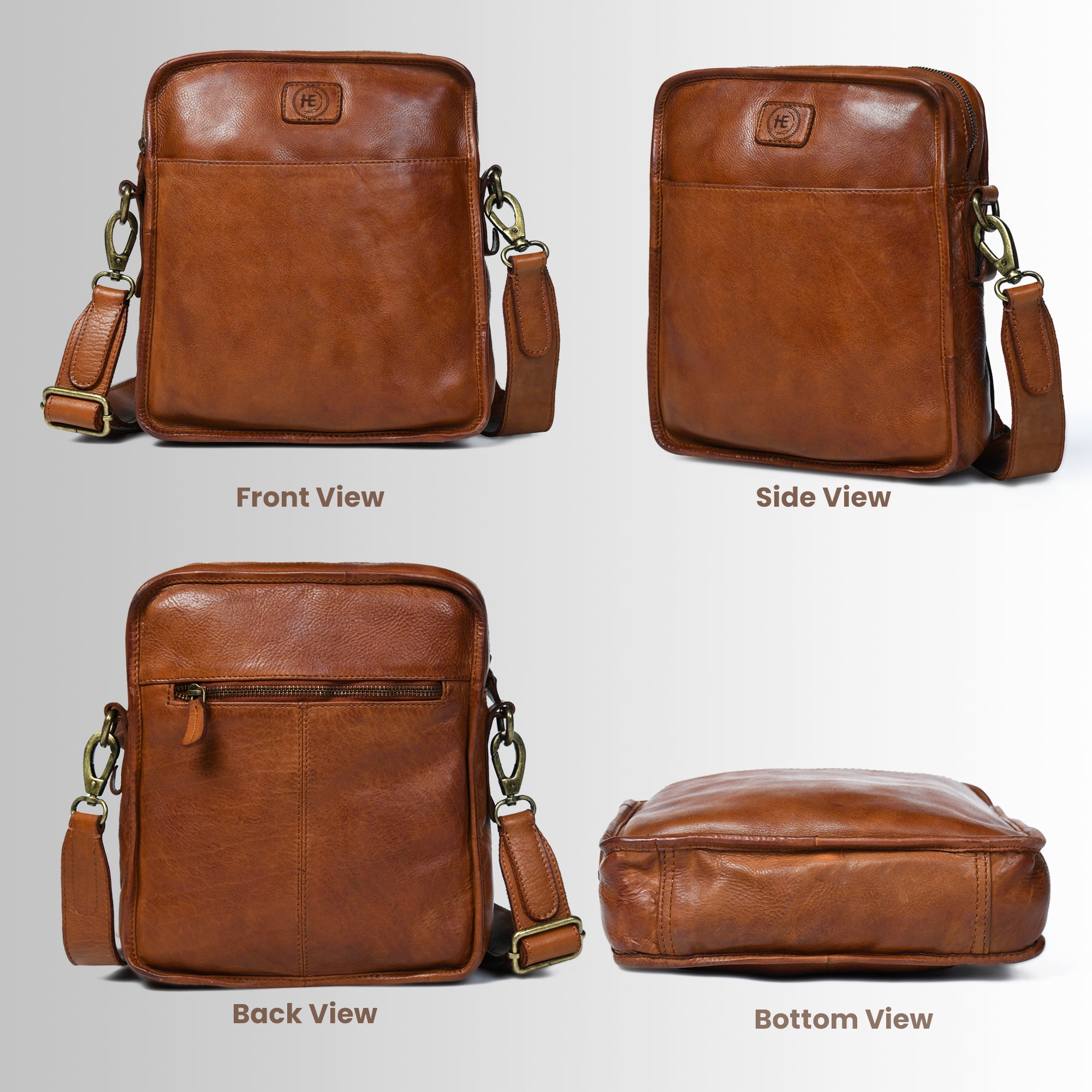 Verdant Trail Leather Sling Bag - Maroon Colour