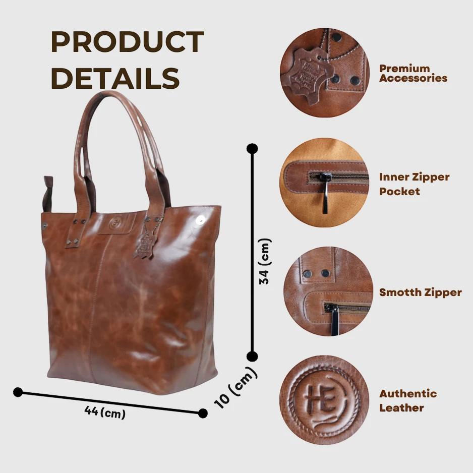 Aurelia Leather Carryall – Heritage Tan