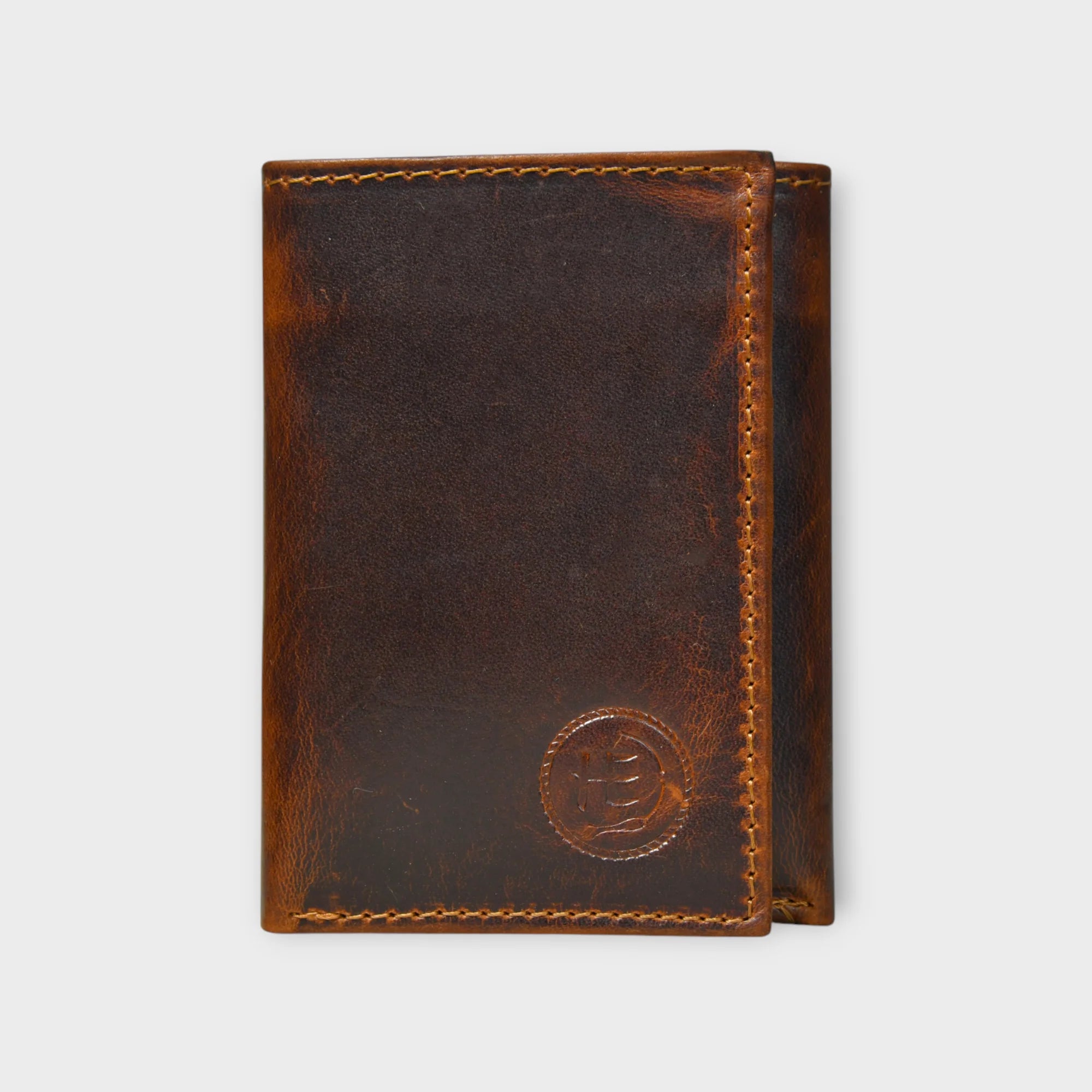 Midnight Luxe Vertical Bifold Wallet - Espresso brown
