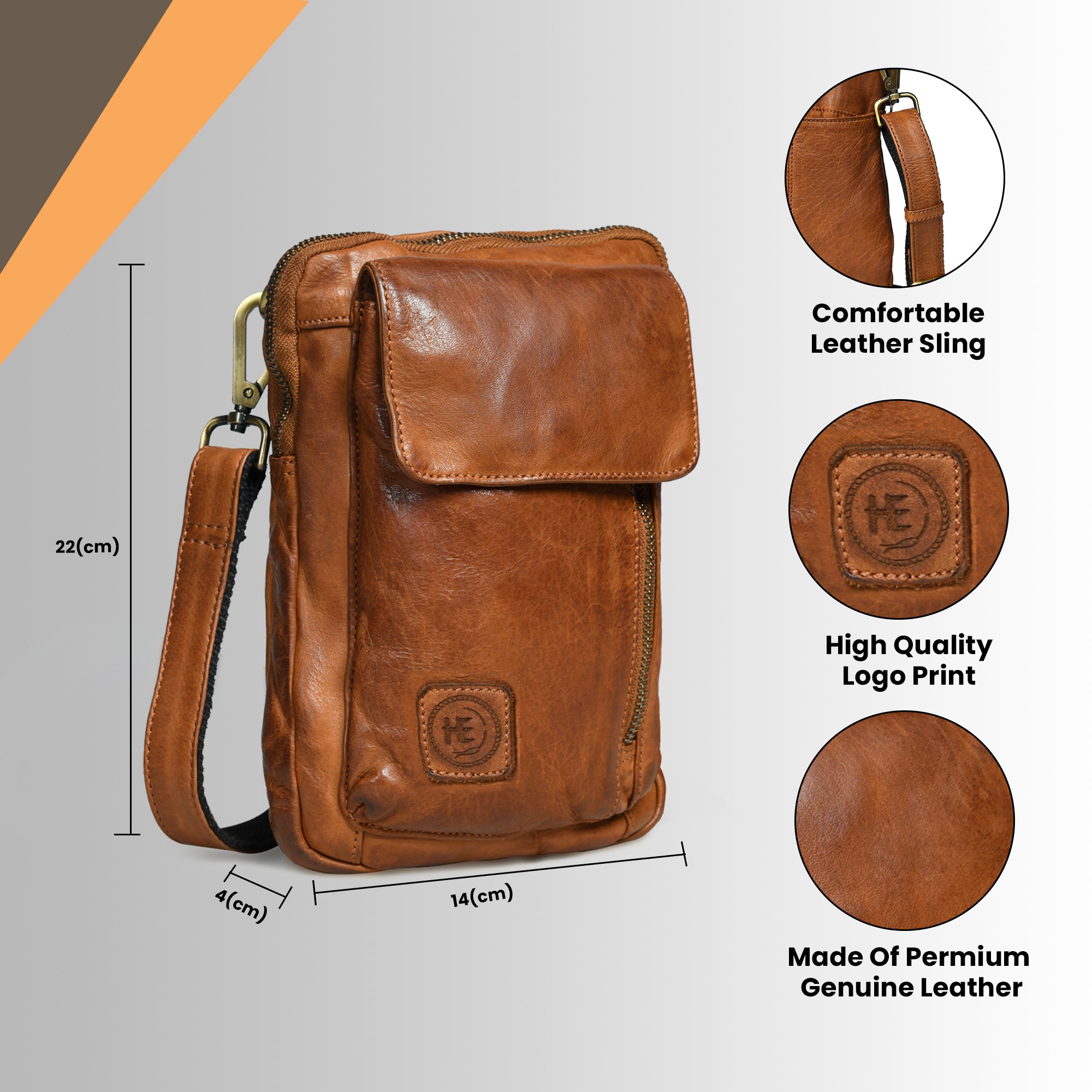 Vintage Explorer Crossbody - Brown Colour