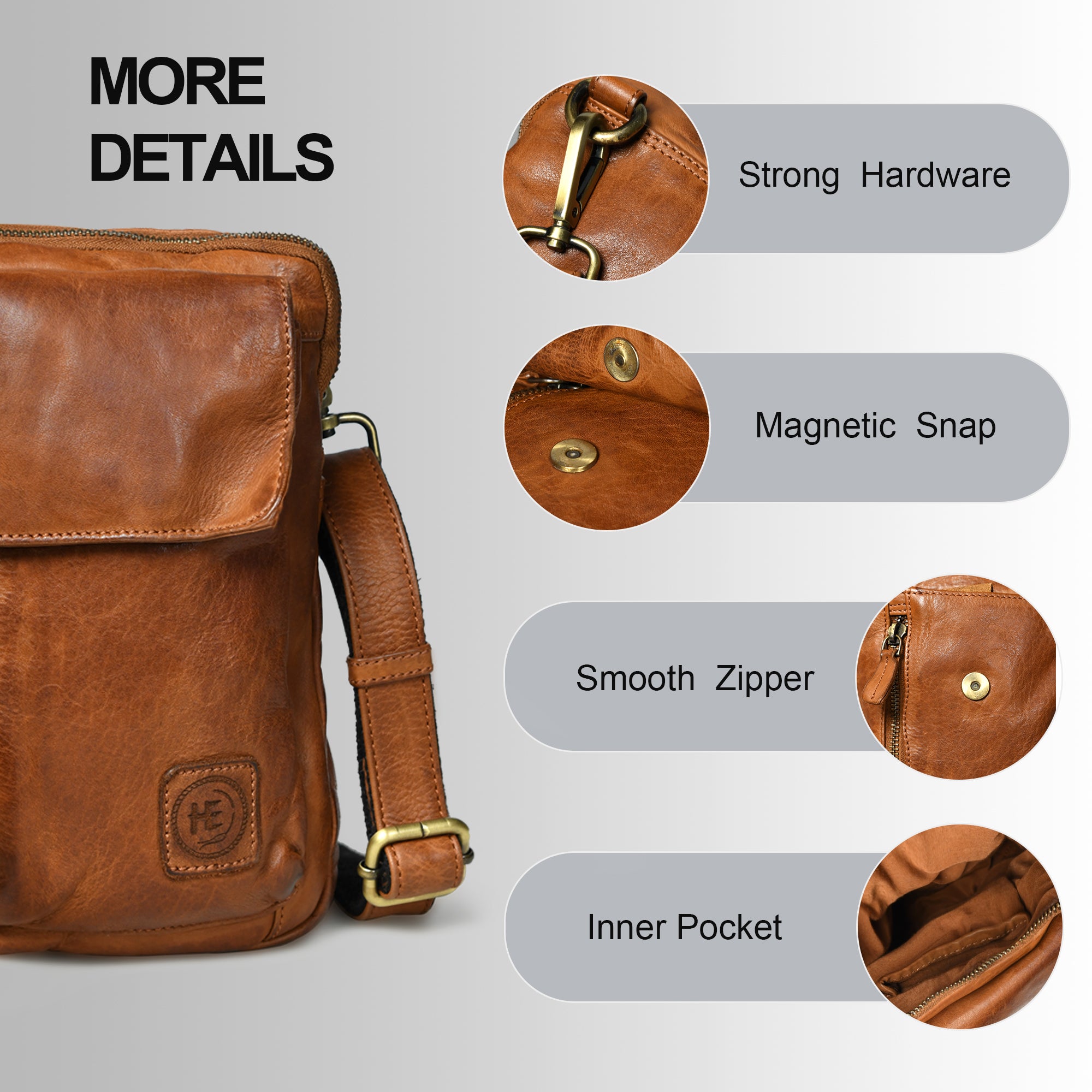 Vintage Explorer Crossbody - Brown Colour