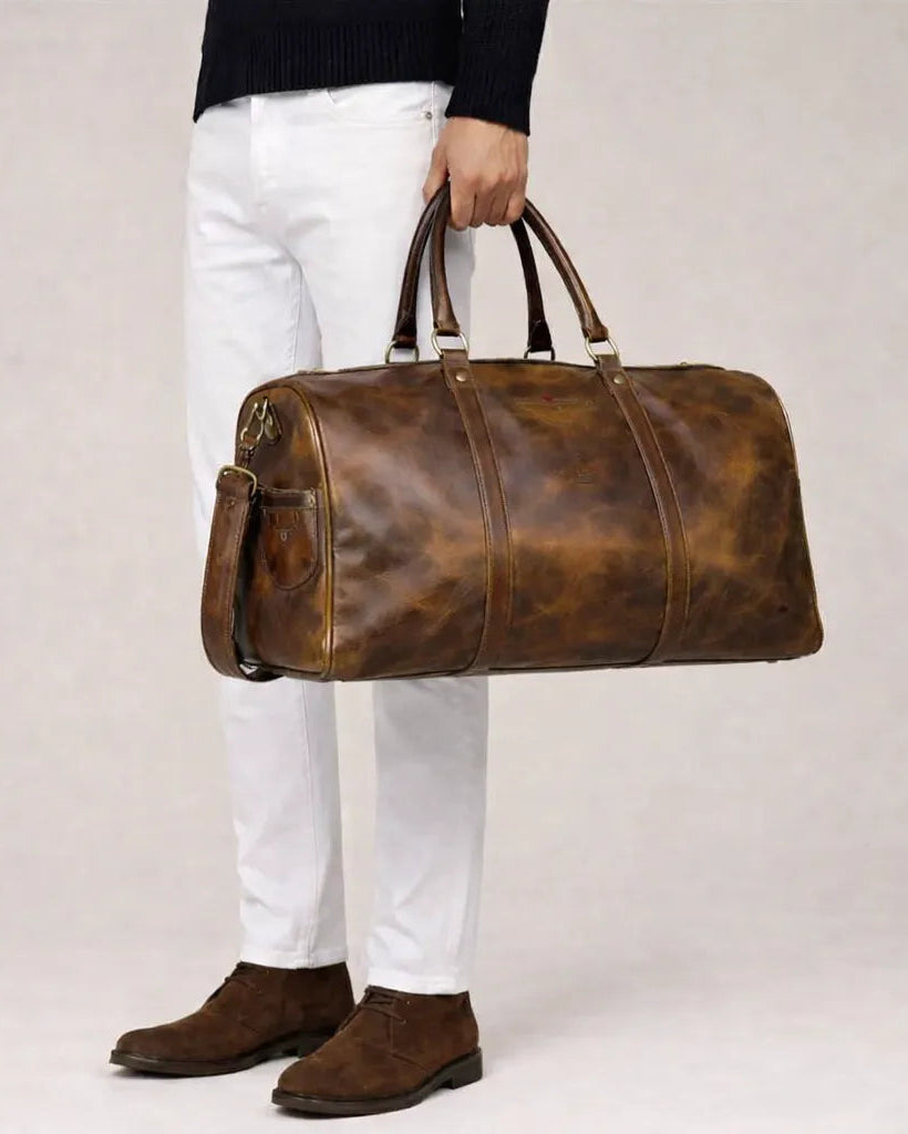 Voyager Vintage Leather Duffle Bag