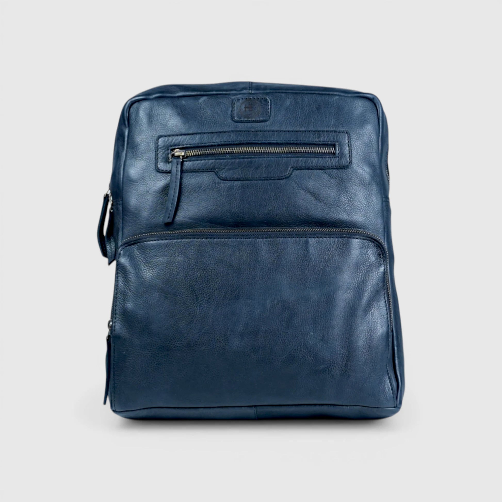 Urbancrest Leather Backpack – Navy Blue