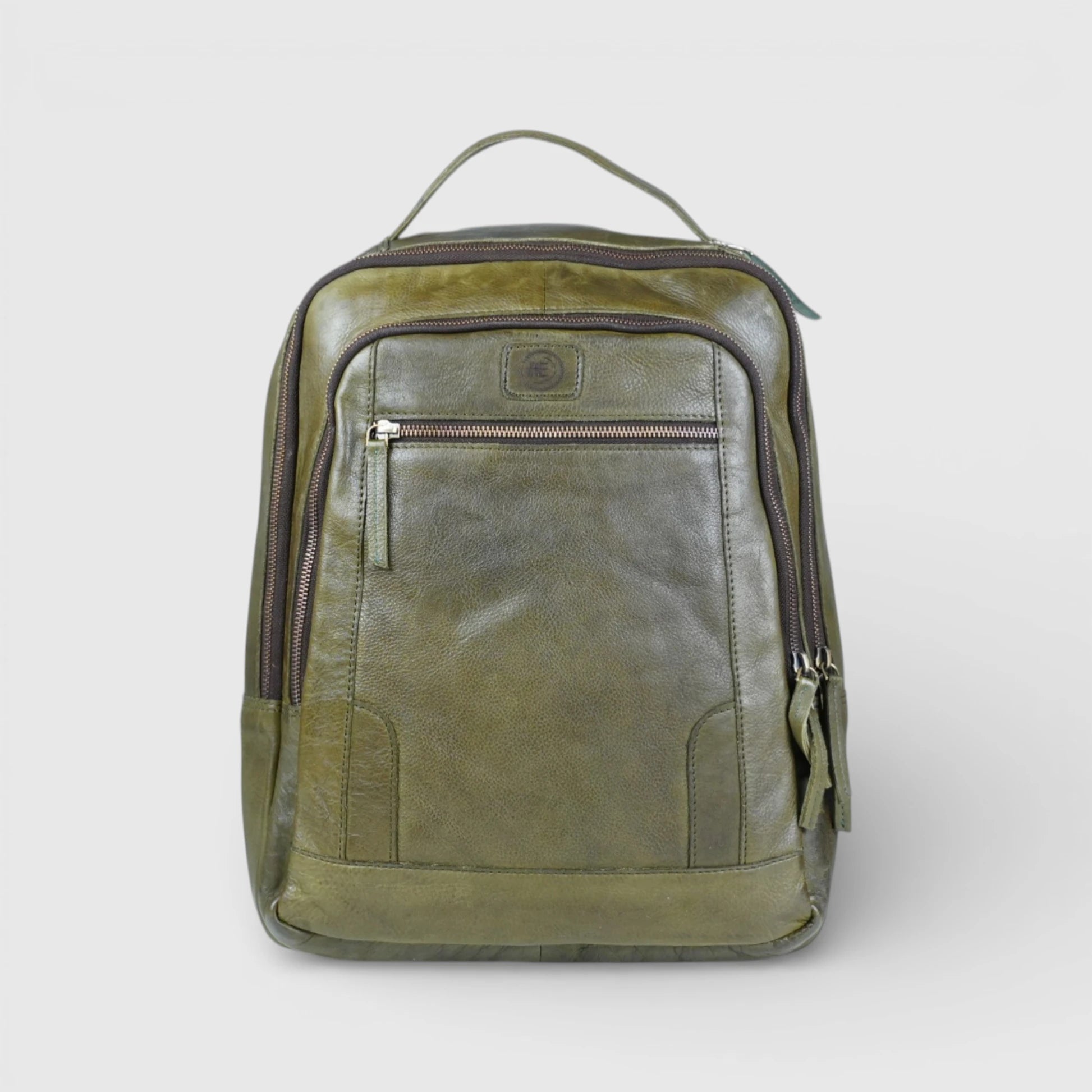 Hestern Trailmark Leather Backpack – Deep Olive