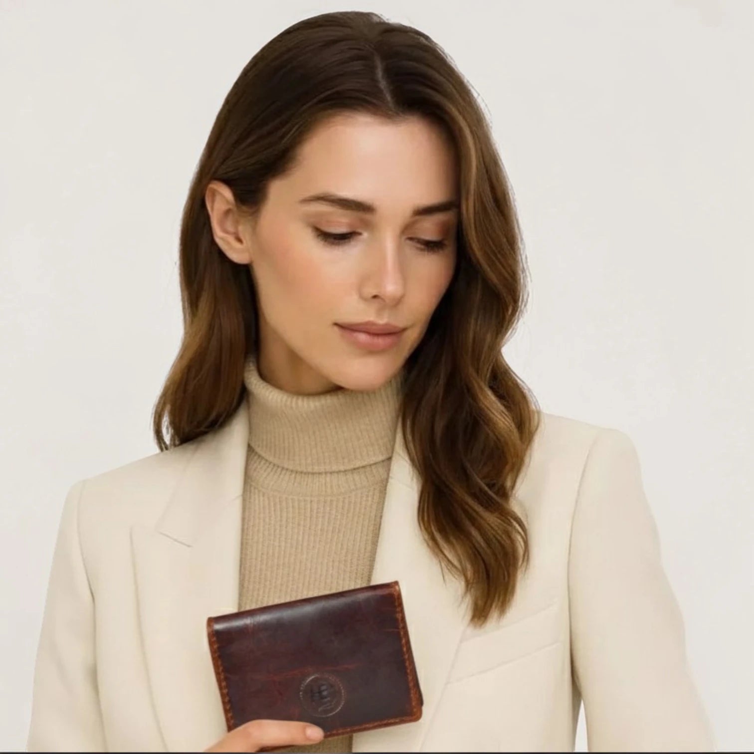 Classic Leather Card Wallet -Espresso brown