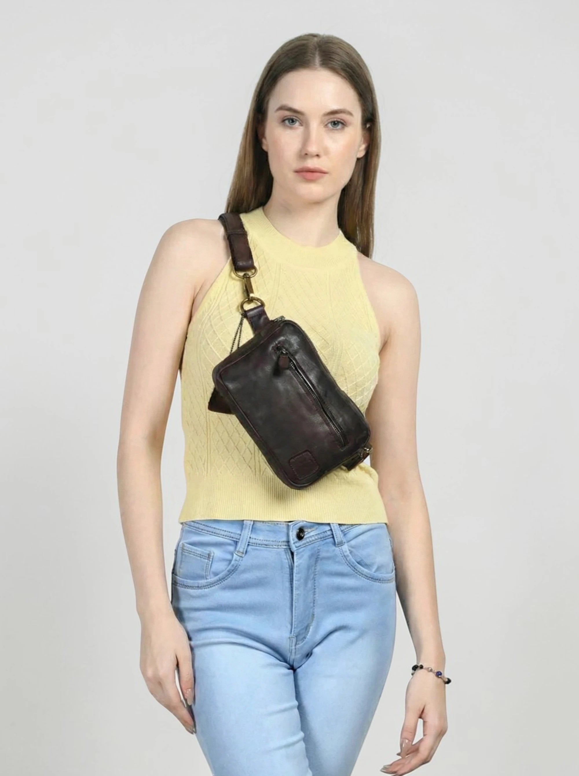 Urban Voyager Belt Bag - Maroon colour