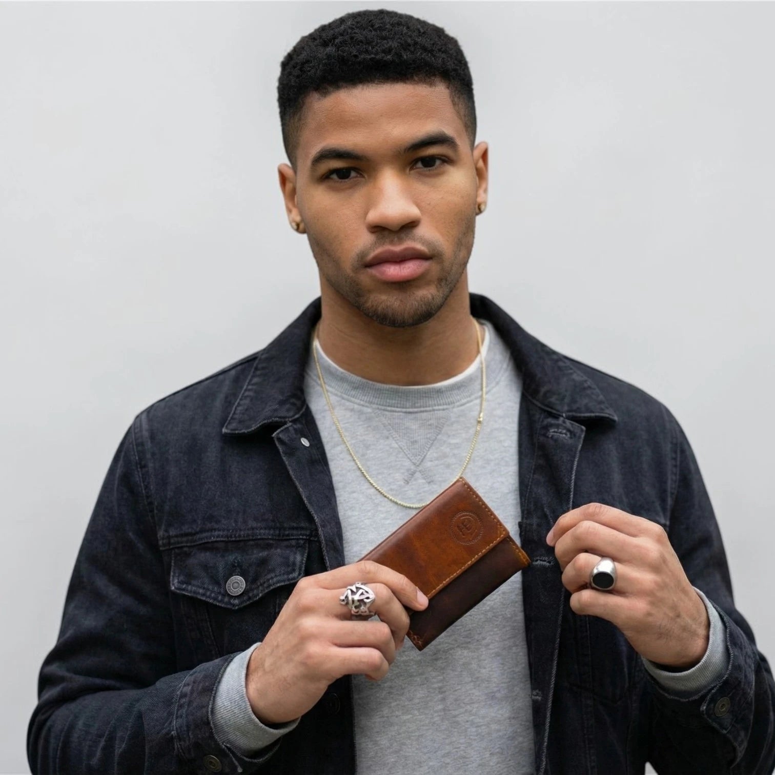 Heritage Buffalo Leather Bifold Wallet - Brown Colour