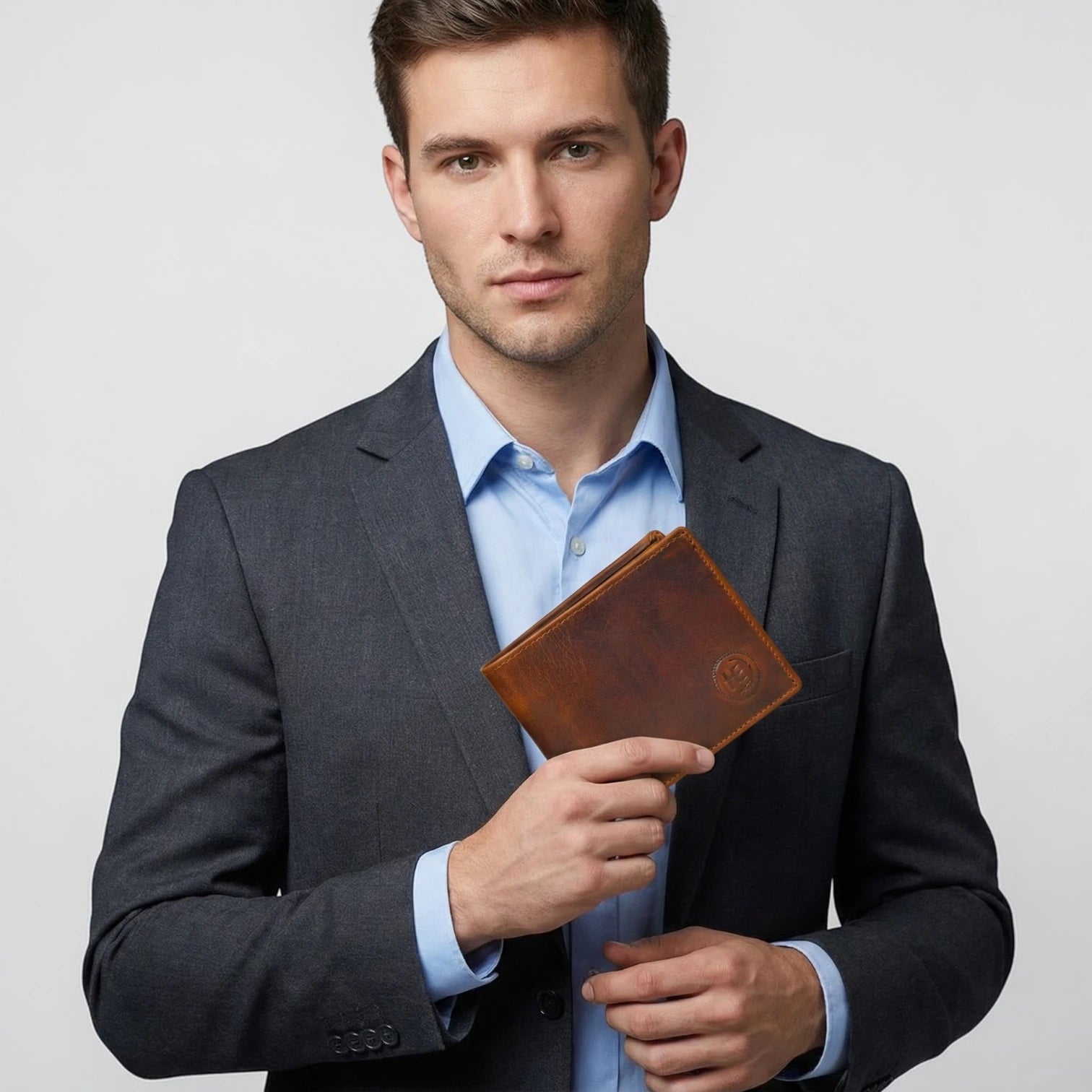 Vintage Leather RFID Wallet - Tan Colour