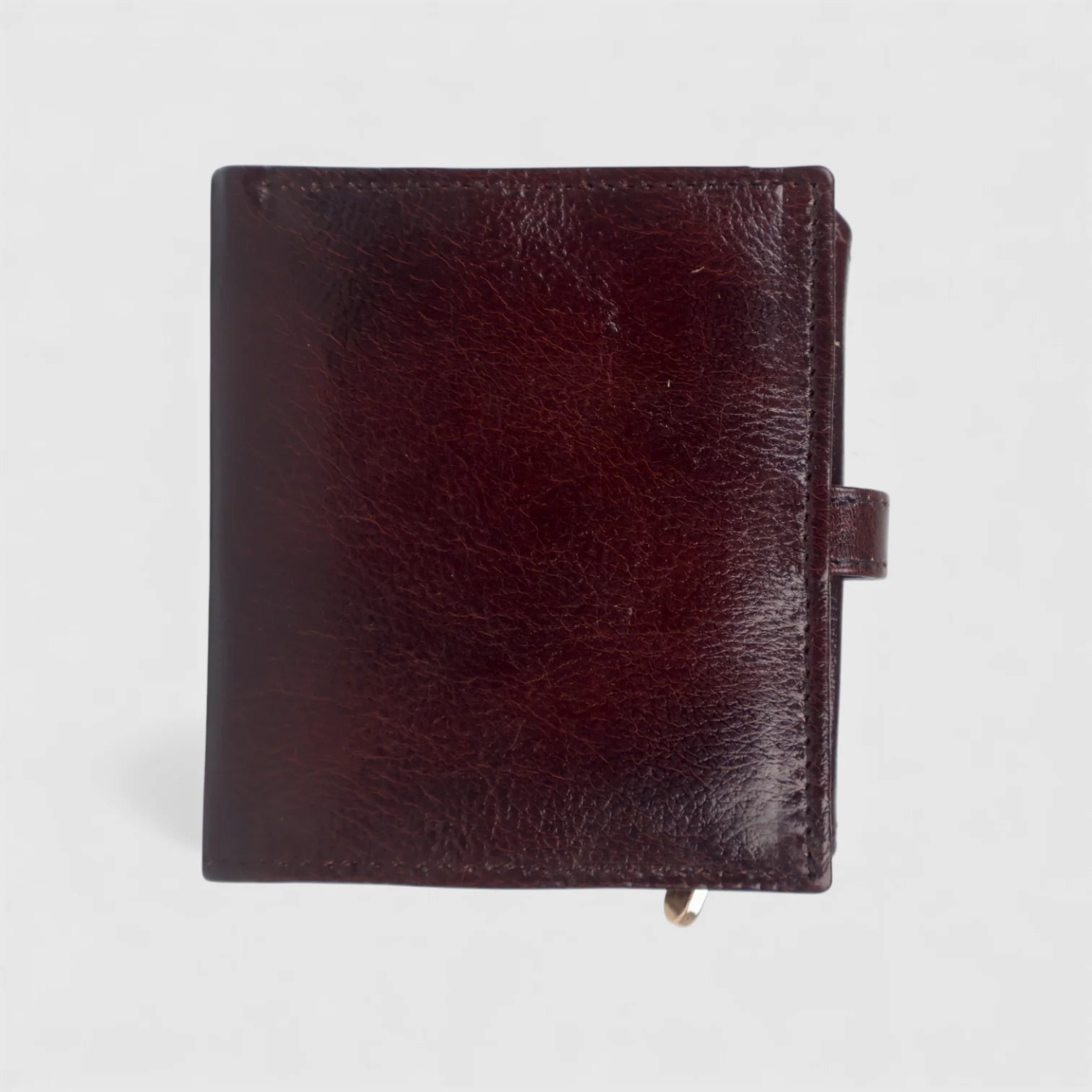 Crest Compact Leather Trifold Wallet – Maroon colour