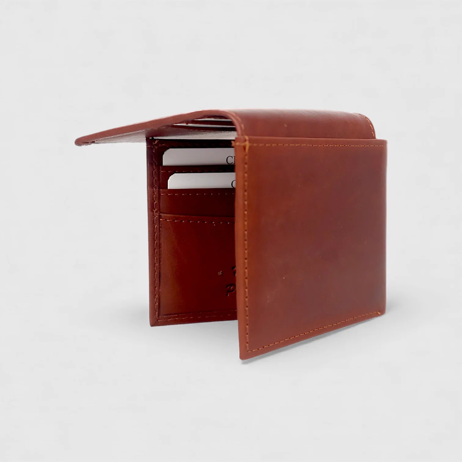 Sentinel Vintage RFID Leather Trifold Wallet – Tan Colour