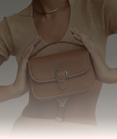 Chic Leather Women's Handbag - Tan Colour