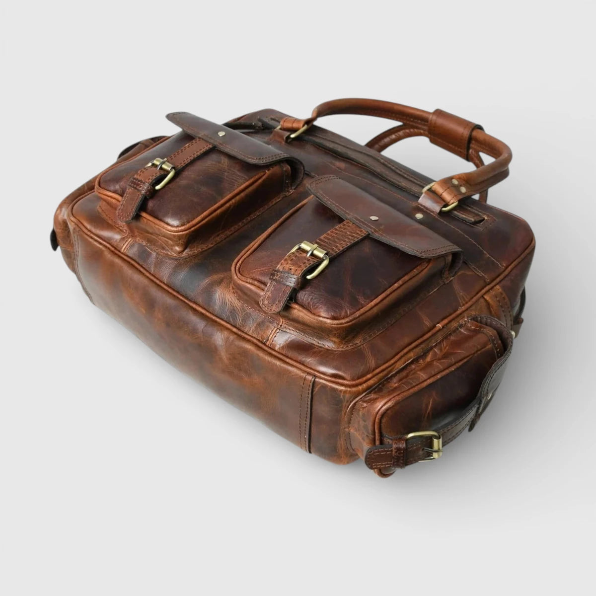 Stonebridge Buffalo Pure Leather Laptop Briefcase