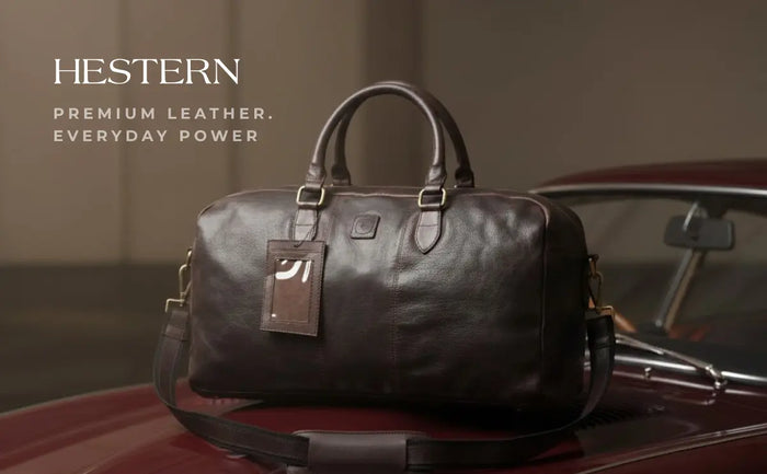 Imperium Luxe Leather Duffle Bag- Espresso brown